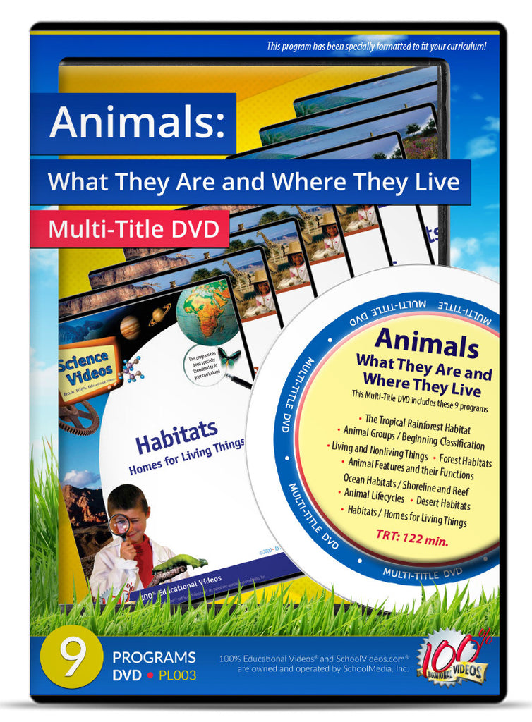 Animals: What They Are and Where They Live - Multi-Title DVD