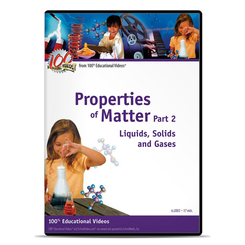 Properties of Matter, Part 2: Liquids, Solids and Gases